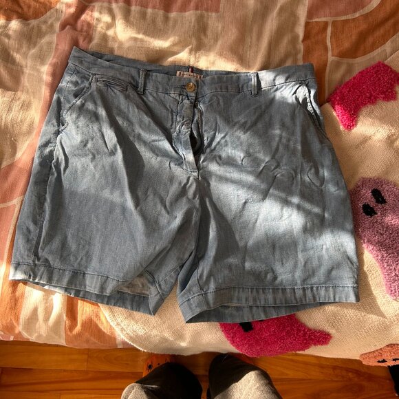 Tommy Hilfiger short en chambray bleu / Tommy Hilfiger blue chambray shorts - Picture 1 of 3